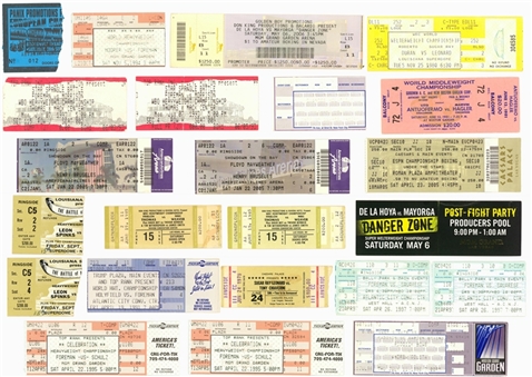 Lot of (37) Boxing Match Ticket Stubs (Dundee LOA) 